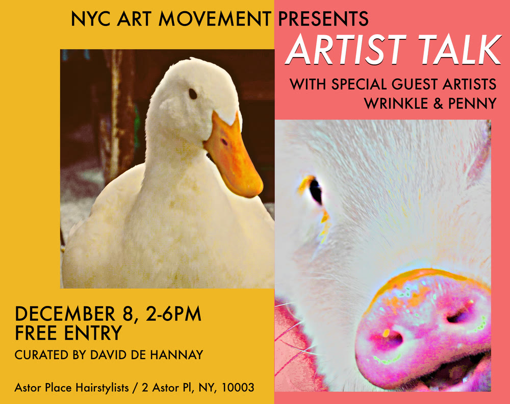 Flier: Artist Talk, Astor Place, NYC