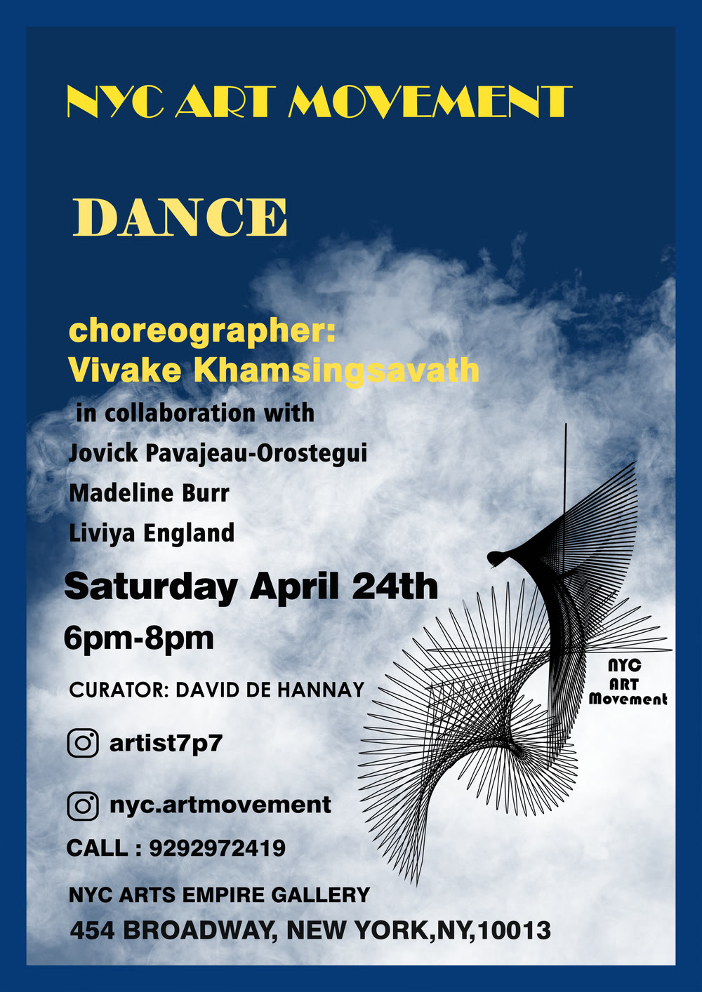 Flier: Dance, Empire Gallery, Soho, NYC