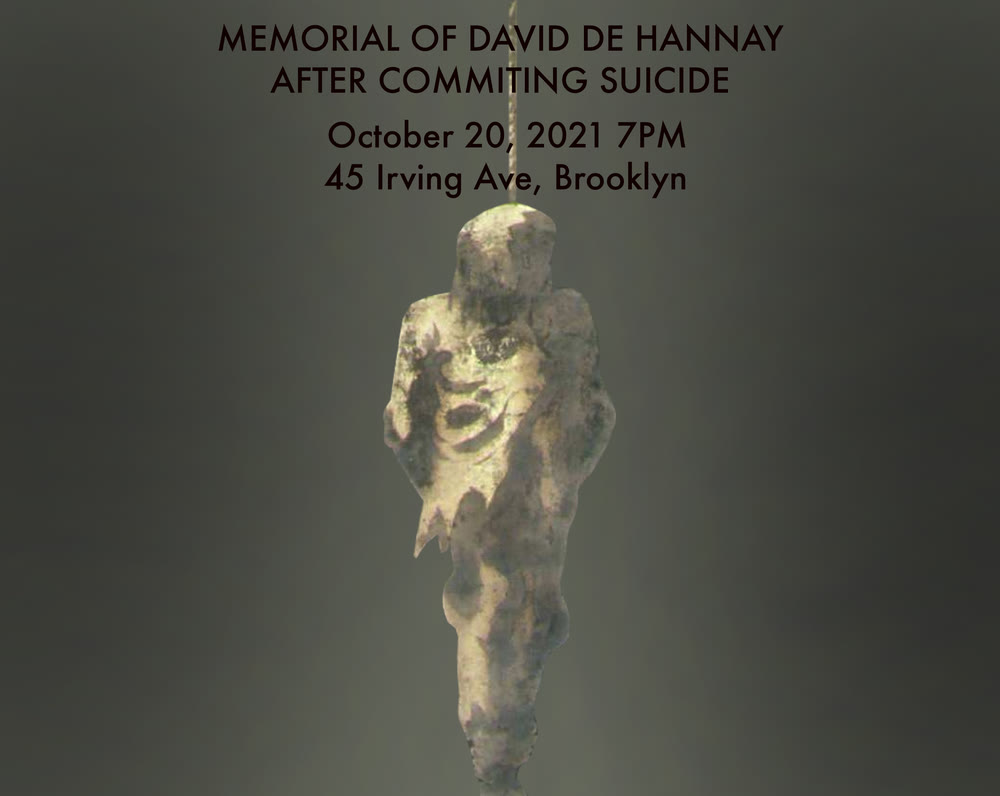 Flier: David De Hannay Memorial, Brooklyn