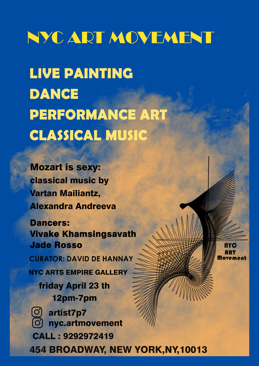 Flier: Life Painting, Empire Gallery, Soho, NYC