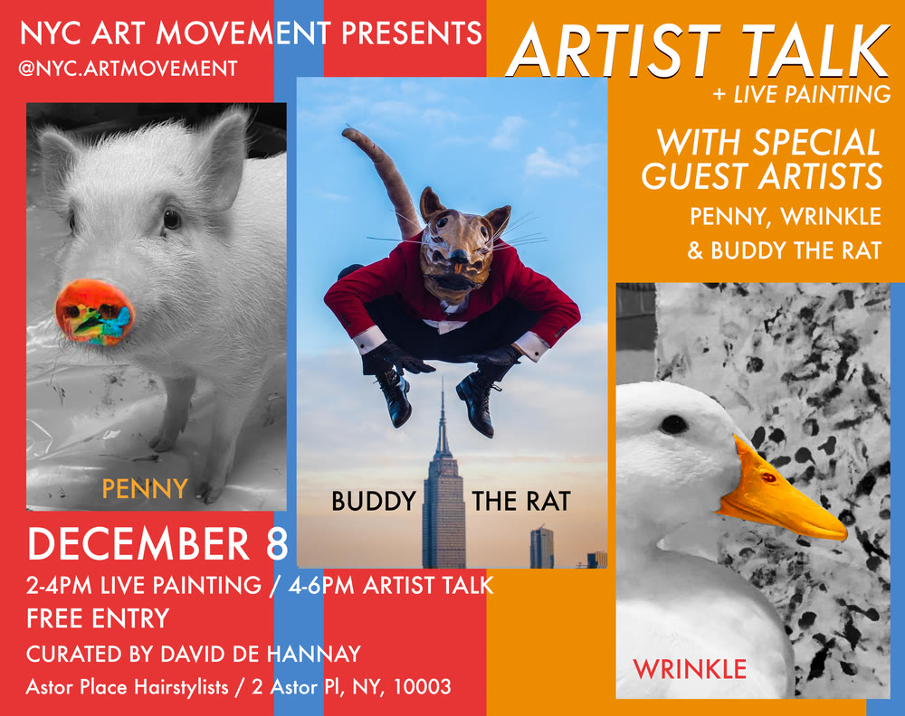 Flier: Live Painting, Astor Place, NYC