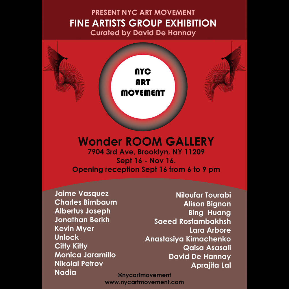 Flier: Group Show, Wonder Room Gallery, Brooklyn