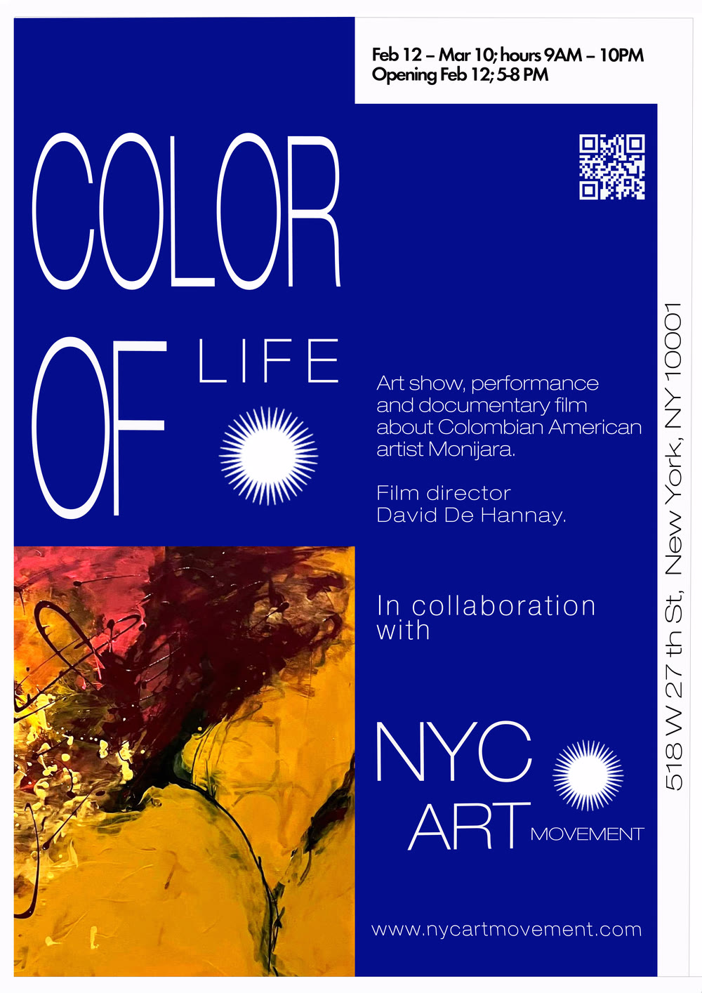 Flier: Color Of Life, Selina Chelsea, NYC
