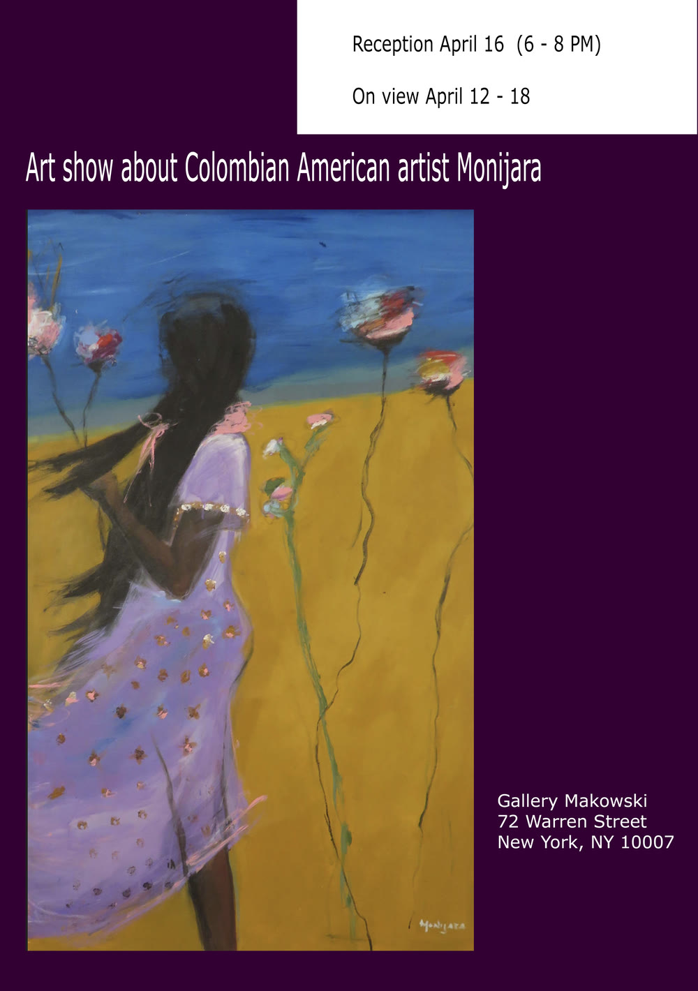 Flier: Monijara, Makowski Gallery, NYC